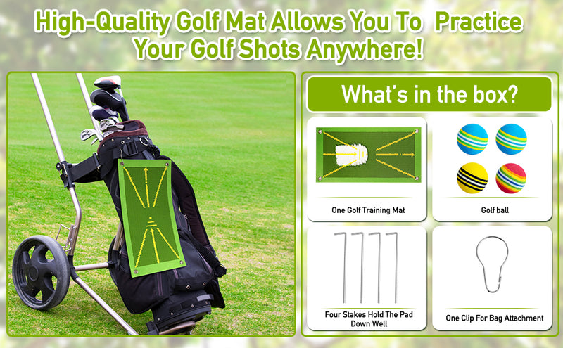 Compact & Durable Golf Training Mat with Instant Feedback - Perfect for Indoor & Outdoor Practice