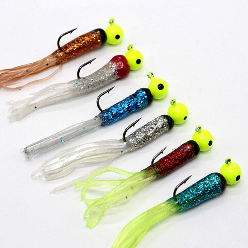 Vibrant Soft Tube Bass Baits Fishing Lures Kit with Jig Heads - Ideal for Dynamic Angling Adventures