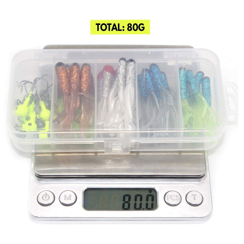 Vibrant Soft Tube Bass Baits Fishing Lures Kit with Jig Heads - Ideal for Dynamic Angling Adventures