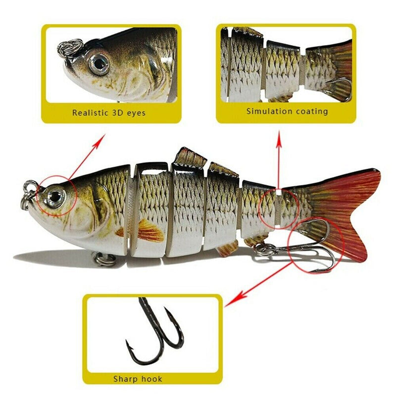 Realistic Multi-Jointed Swimbait Fishing Lures - Irresistible to Bass, Trout, and More!