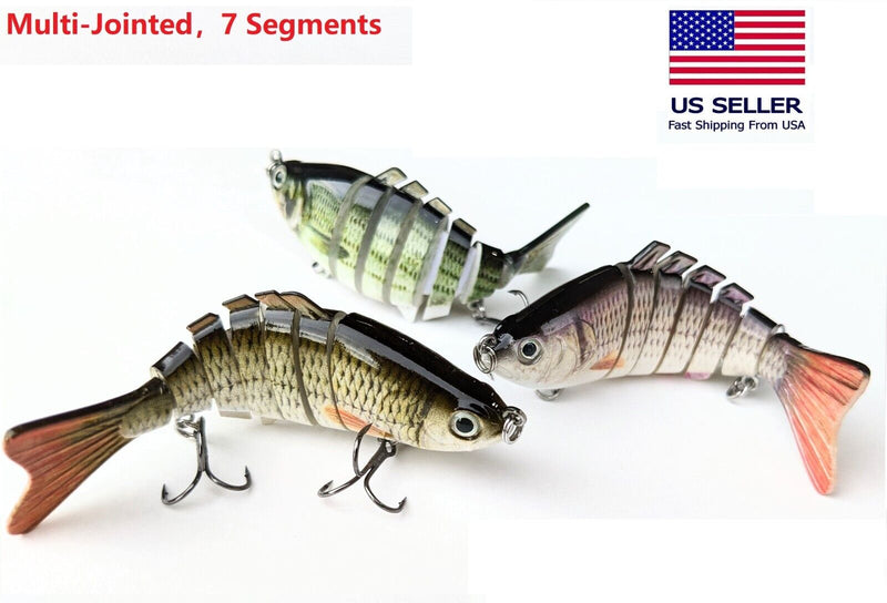 Realistic Multi-Jointed Swimbait Fishing Lures - Irresistible to Bass, Trout, and More!