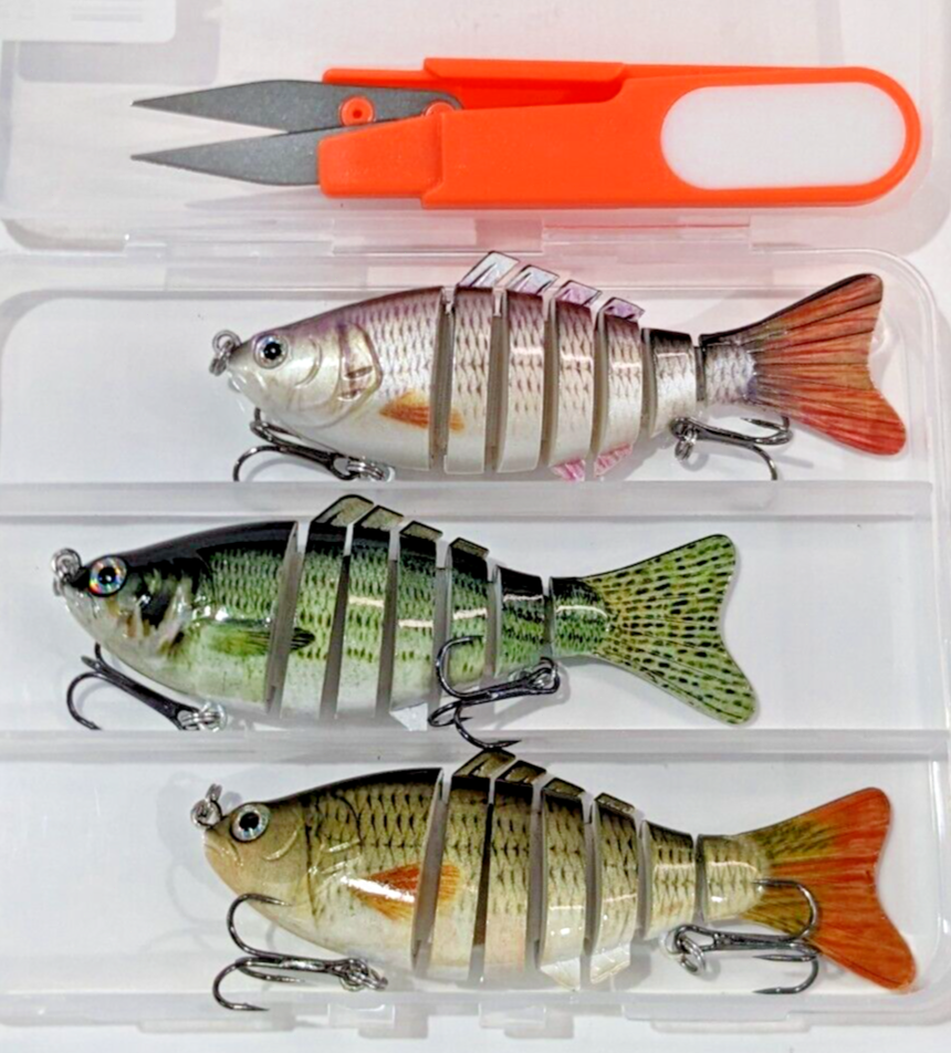 4 Lifelike Rainbow Trout Swimbait Multi Jointed Fishing Lure Minnow Crank  Bait Bass Pike Trout Fishing Lure