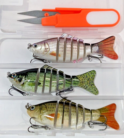 Realistic Multi-Jointed Swimbait Fishing Lures - Irresistible to Bass, Trout, and More!