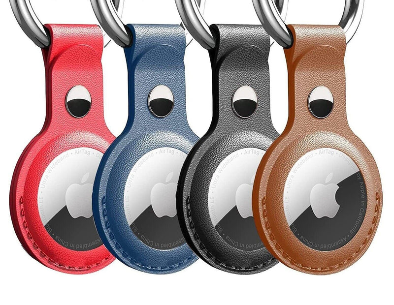 Enhance and Protect Your Apple AirTag with 2-Pack Leather Cases and Keychains